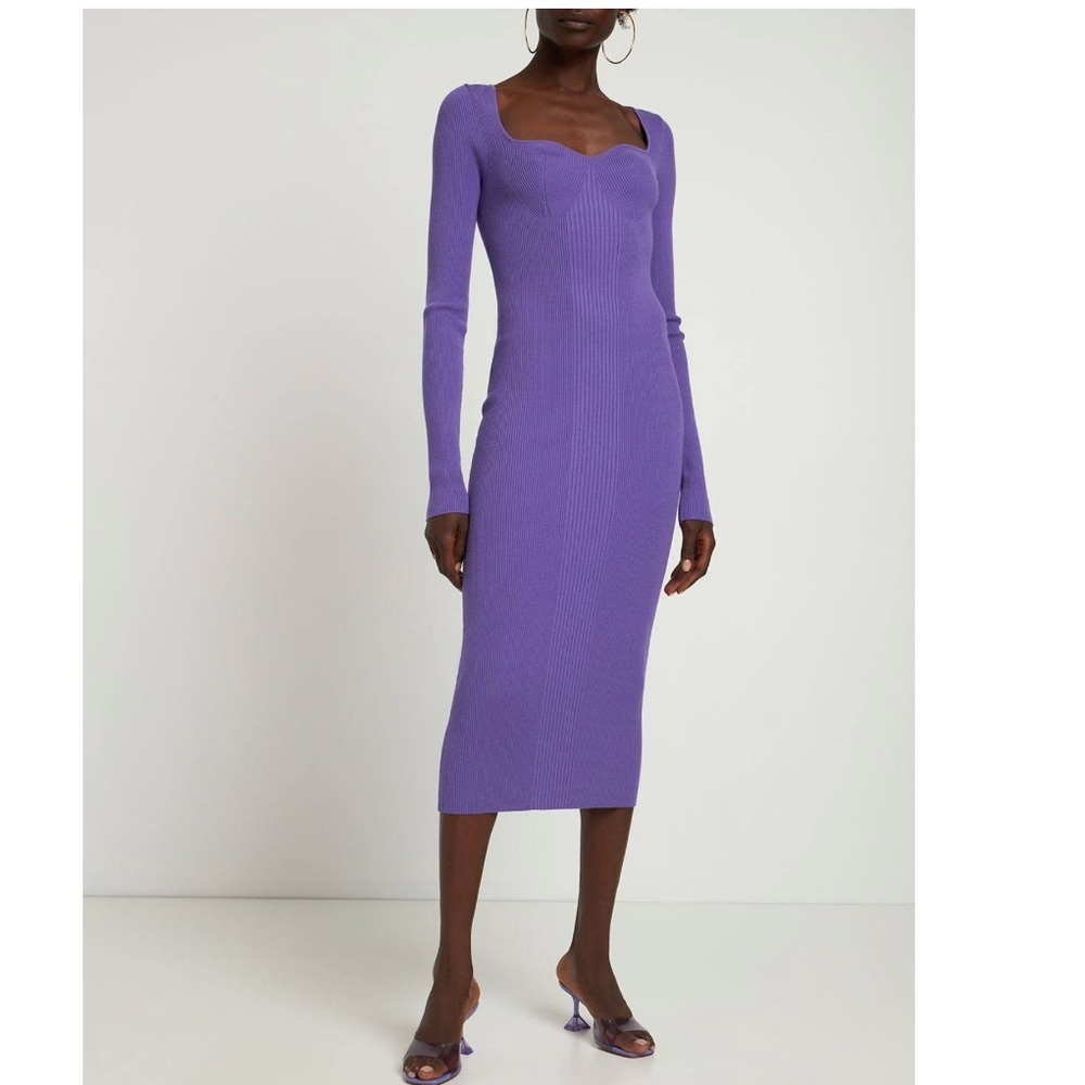 REMAIN Birger Christensen Remain Dense Curved ribbed Dress